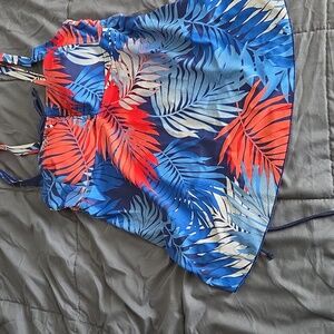 Jinxueer Tankini Swim Top 16 Womens Plus Size Padded Tropical Resort Vacation
